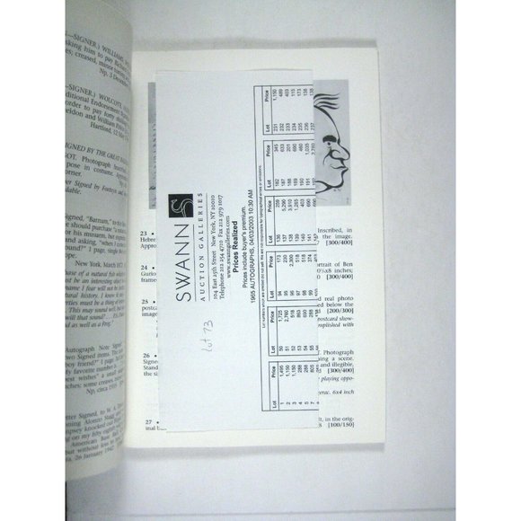 SWANN Catalog Autographs 2003 PPB PT Barnum Robert E Lee Herbert Hoover 1965 - Picture 3 of 5